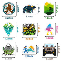 PANTIDE 103 Pcs Sasquatch Stickers Outdoor Waterproof Vinyl Stickers for Laptop Bottles Skateboard Bike Trucks Travel Case Phone Cartoon Sasquatch Forest Graffiti Decals Gifts for Kids Teens Adults