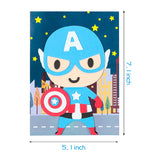 PANTIDE 10Pcs Superhero Mosaic Sticker Art Kits for Kids, Superhero Themed DIY Sticky 3D Handmade Foam Art Puzzles, Superhero Drawing Mosaic Sticker Craft Activity, Birthday Gift for Toddlers