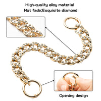 PANTIDE 2Pcs Metal Shoe Chains Charms Crystal Diamond Gold Rhinestone Shoe Jewelry Accessories for Clog Sandals Boots Sneakers Jeans Dress for Girls Women Birthday Party Favors Christmas Gifts