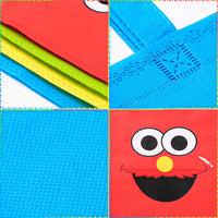 PANTIDE 20 Packs Sesame Non-Woven Party Favor Bags, Elmo Cookie Monster Reusable Candy Treat Tote Bags with Handle, Sesame Themed Gift Bags Party Decorations for Kids Birthday Baby Shower, 4 Styles