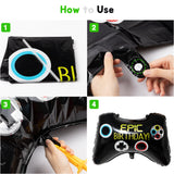 PANTIDE 106Pcs Video Game Balloons Garland Arch Kit, Game On Birthday Party Decorations Supplies - Green Black Latex Balloons, Game Controller Foil Balloon, Round Happy Birthday Foil Balloons