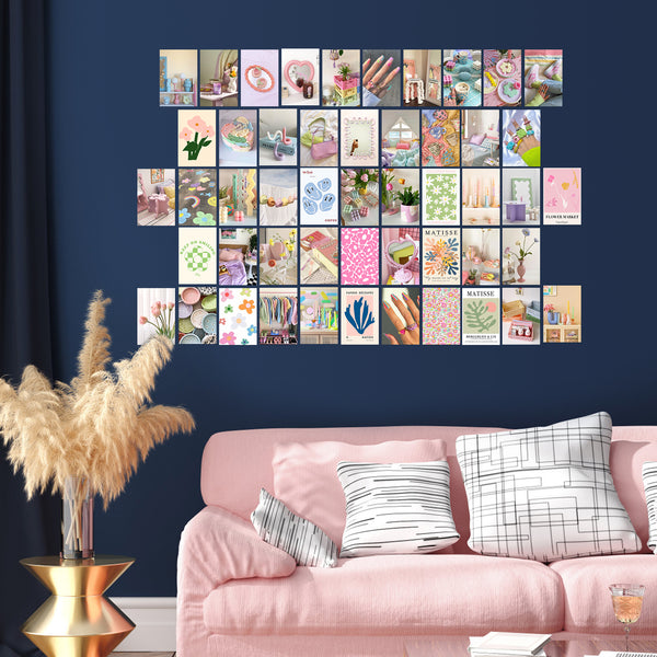 Danish Pastel Room Decor, Wall Collage Kit, Aesthetic Pictures For