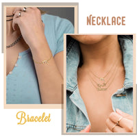 PANTIDE 12Pcs Constellation Zodiac Layer Necklaces Bracelet Earrings Aquarius Pisces Aries Taurus Gemini Cancer Leo Virgo Libra Scorpio Sagittarius Capricorn Initial Dainty Jewelry Gift for Girl Women