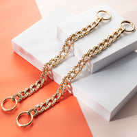 PANTIDE 2Pcs Metal Shoe Chains Charms Crystal Diamond Gold Rhinestone Shoe Jewelry Accessories for Clog Sandals Boots Sneakers Jeans Dress for Girls Women Birthday Party Favors Christmas Gifts