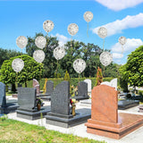 PANTIDE 37Pcs Memorial Balloons Set White Remembrance Funeral Celebration of Life Biodegradable Latex Balloons with Ribbon Miss You Forever Love You Always We Will Never Forget You Balloons Decorations