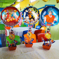 PANTIDE 10Pcs Dragon Ball Goku Balloons, Double Sided DBZ Super Saiyan Goku Gohan Character Party Decorations, Birthday Celebration Foil Balloon Set, Dragon Ball Birthday Party Supplies Party Favors