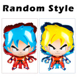 PANTIDE 10Pcs Dragon Ball Goku Balloons, Double Sided DBZ Super Saiyan Goku Gohan Character Party Decorations, Birthday Celebration Foil Balloon Set, Dragon Ball Birthday Party Supplies Party Favors